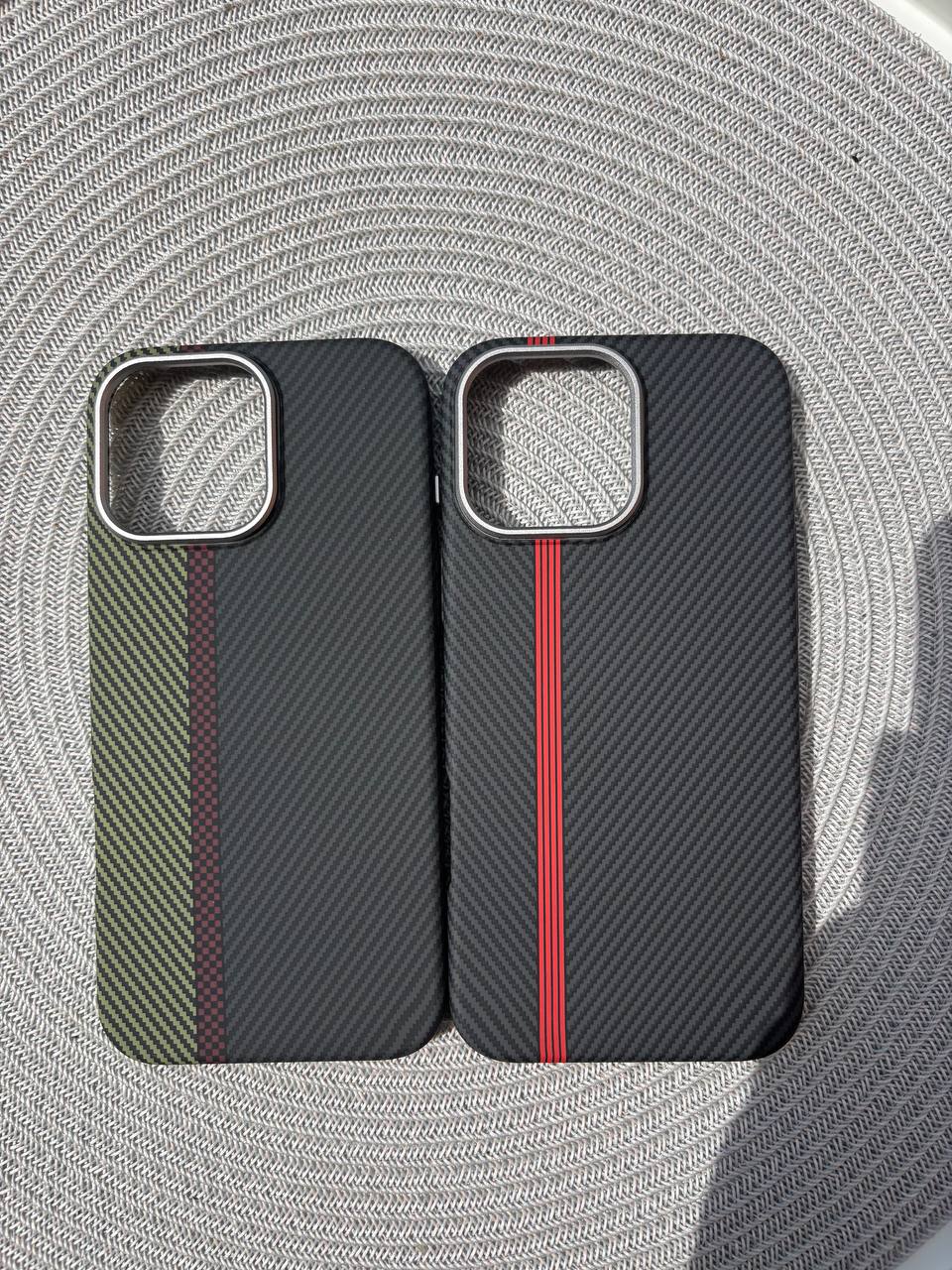 Калъф Carbon Black с Магнитен Пръстен за iPhone