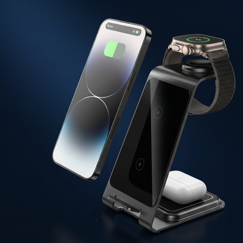 AppCase Omni Power 3-в-1 безжично зарядно 15W