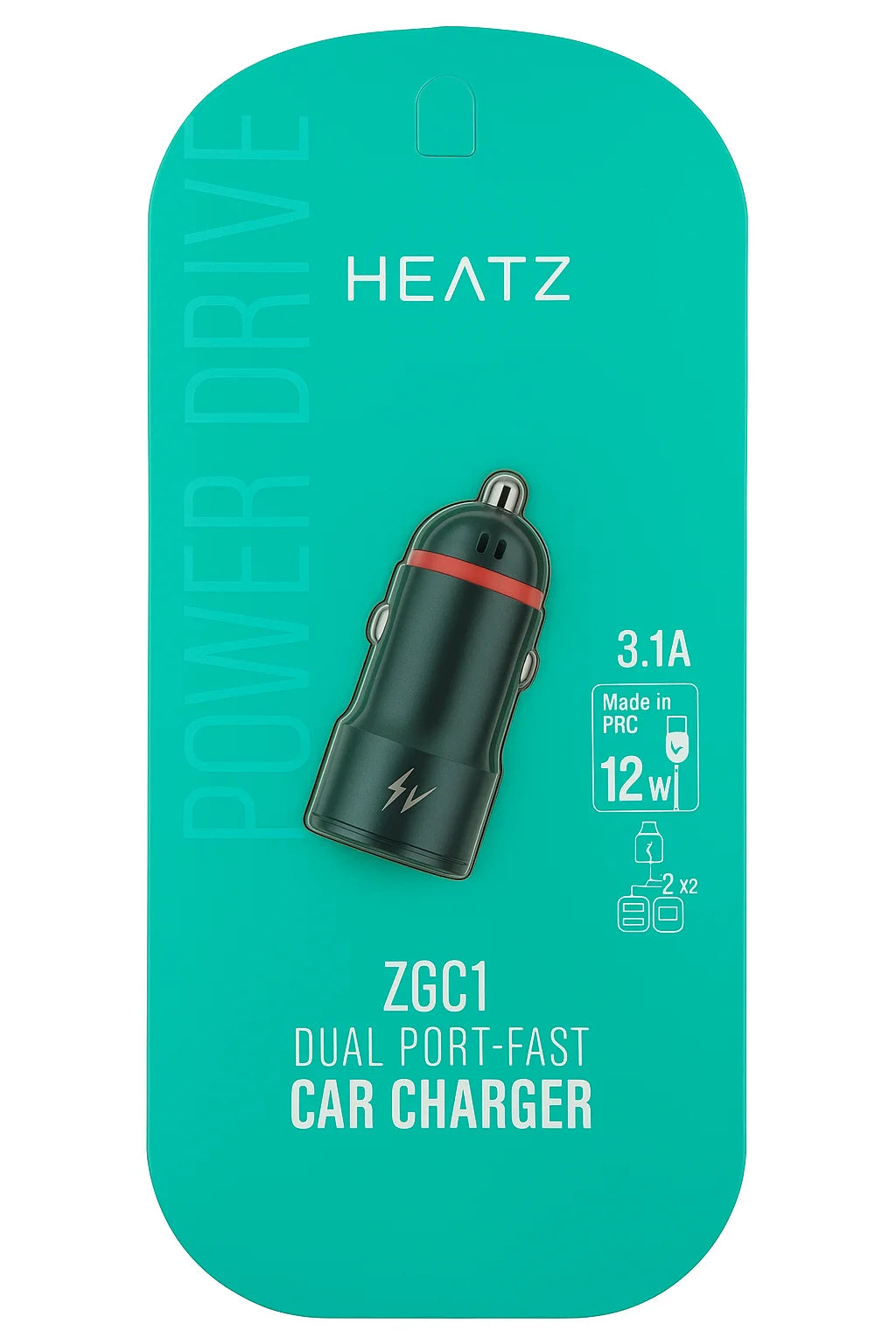 Heatz зарядно за кола 3.1A Dual USB