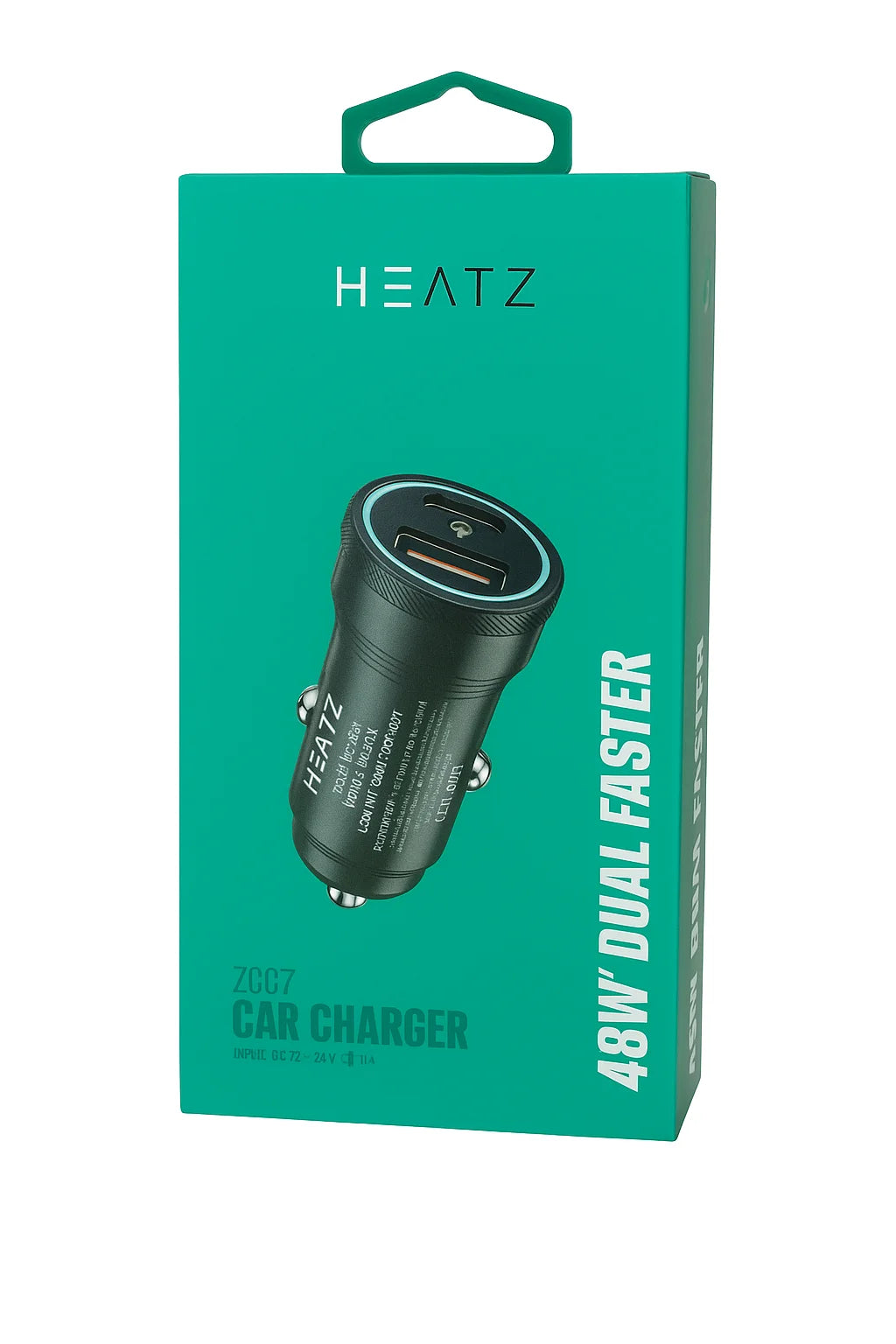 Heatz зарядно за кола 48W USB-C + USB-A
