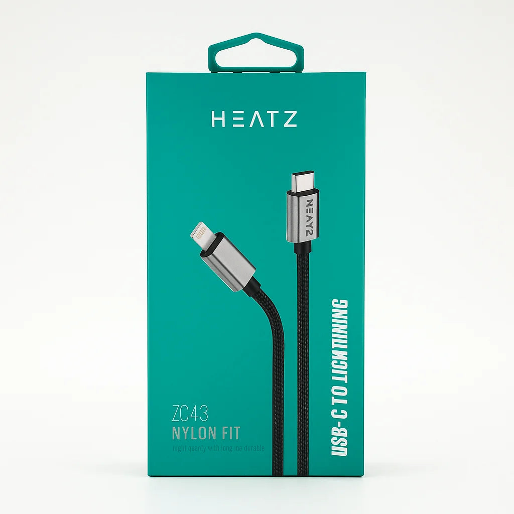 Heatz Dense Metal USB-C to Lightning Cable 27W 1m