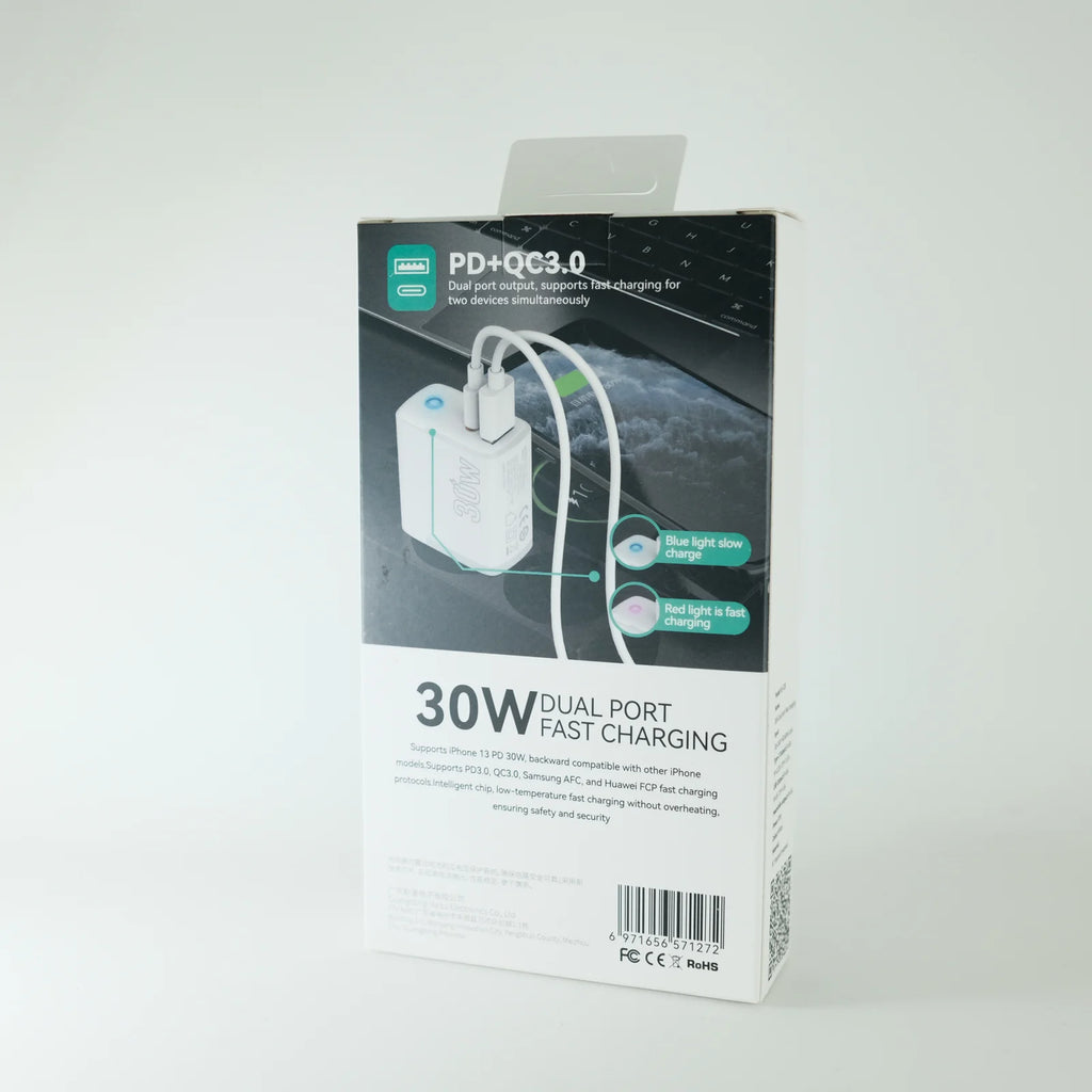Зарядно NAISU Rapid Indicator 30W (USB-C + USB-A)