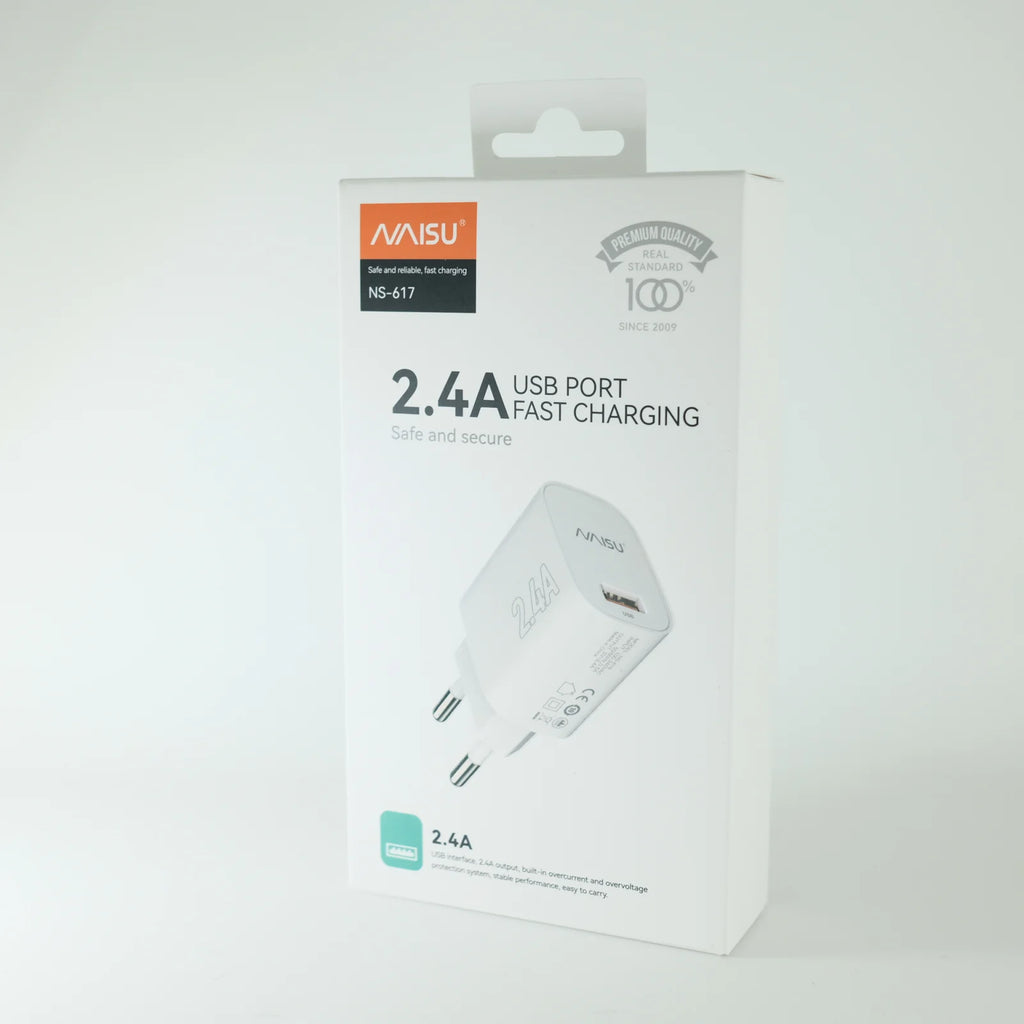 Зарядно NAISU Rapid 220V 2.4A (USB-A)