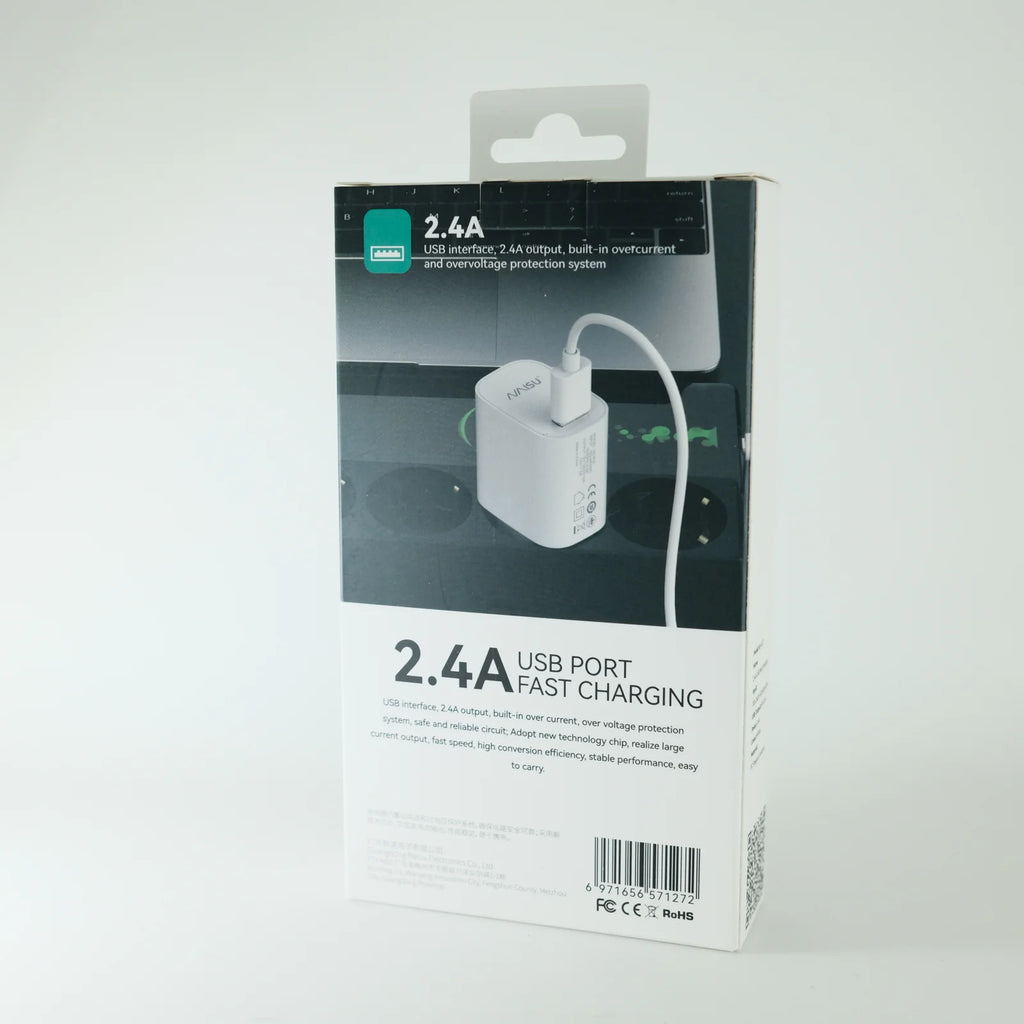 Зарядно NAISU Rapid 220V 2.4A (USB-A)